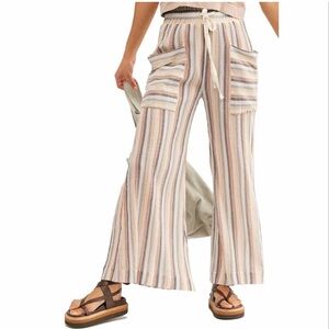 Free People Jones Beach Breezy Cotton Wide Leg Pants Size XS